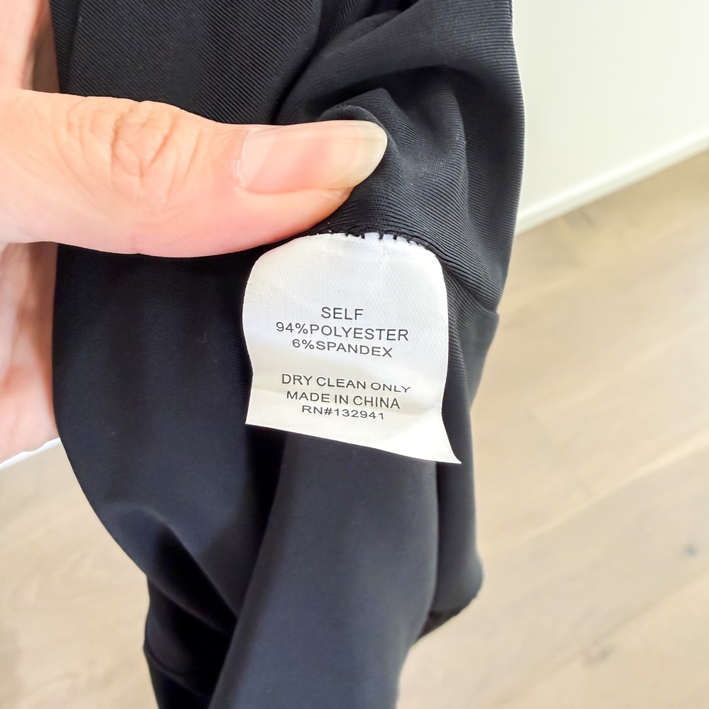 Amanda Uprichard x REVOLVE Honora Whimsy Preppy Old Money Fringe Black Dress S - Picture 7 of 8
